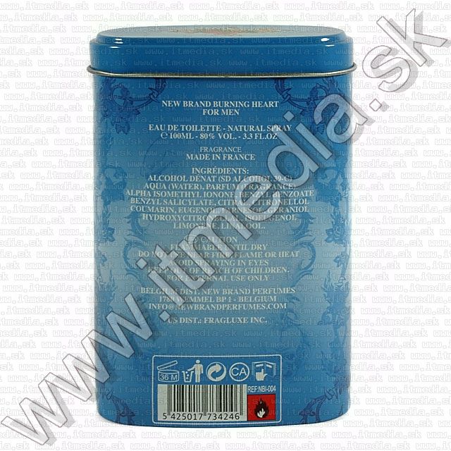Image of New Brand Perfume (EDT 100ml) *Heart* For Men (IT8399)